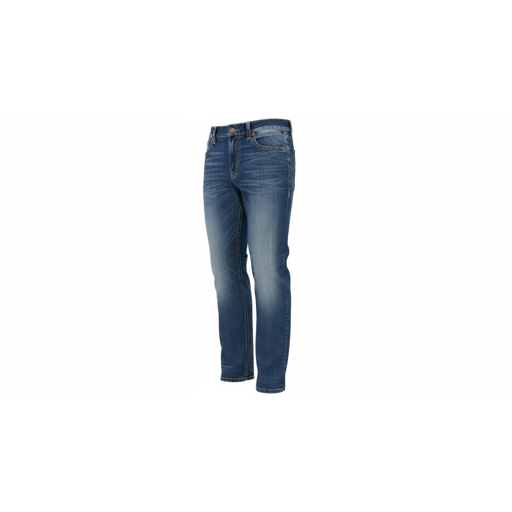 True Religion Geno Relaxed Slim Jeans Mens 34 Blue Medium Wash Horseshoe Stitch